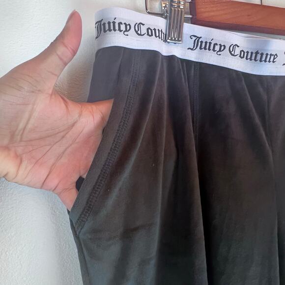 Juicy Couture Two Piece Set Hoodie Top Pants Velour Velvet Black Crystal Soft S - Picture 11 of 12